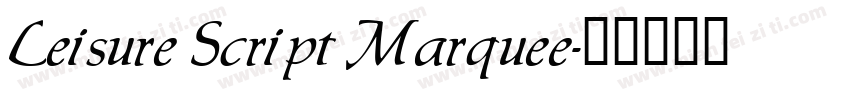 Leisure Script Marquee字体转换